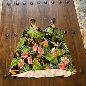 Tropical Floral Women's Bikini Top